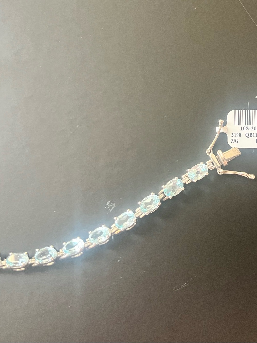 Blue Topaz December Birthstone Tennis Bracelet - NWT